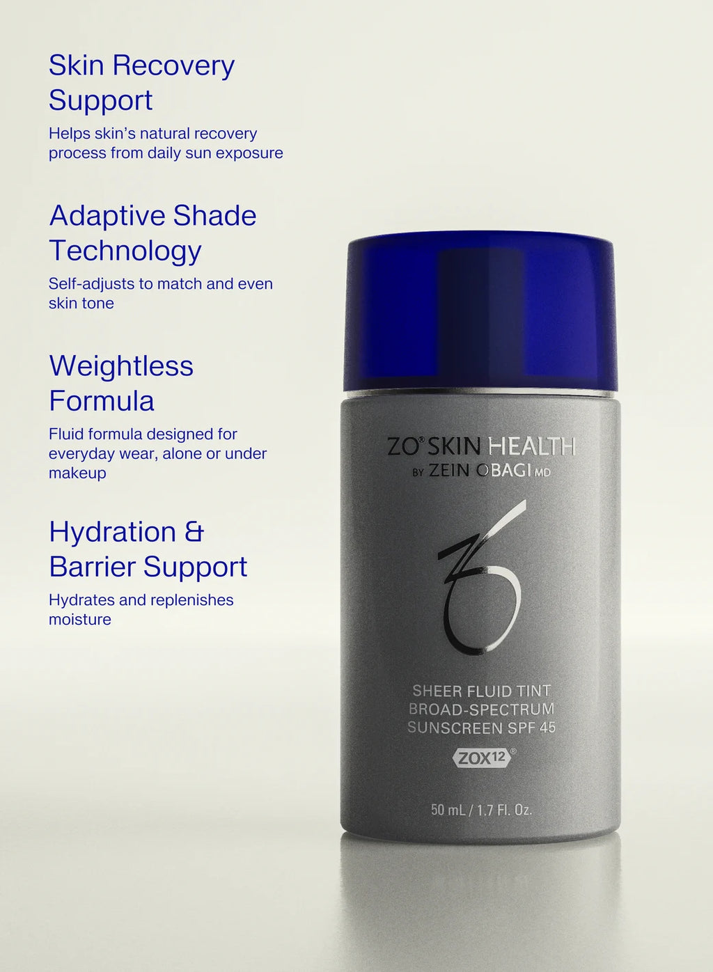 NEW ZO Sheer Fluid Tint Broad-Spectrum SPF 45