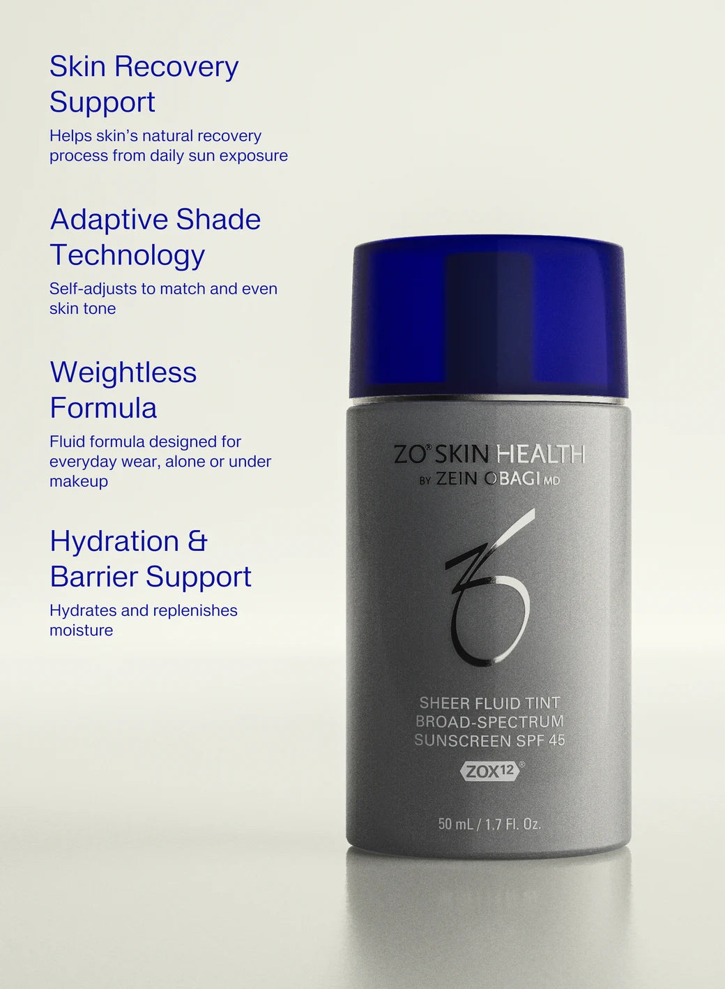 NEW ZO Sheer Fluid Tint Broad-Spectrum SPF 45